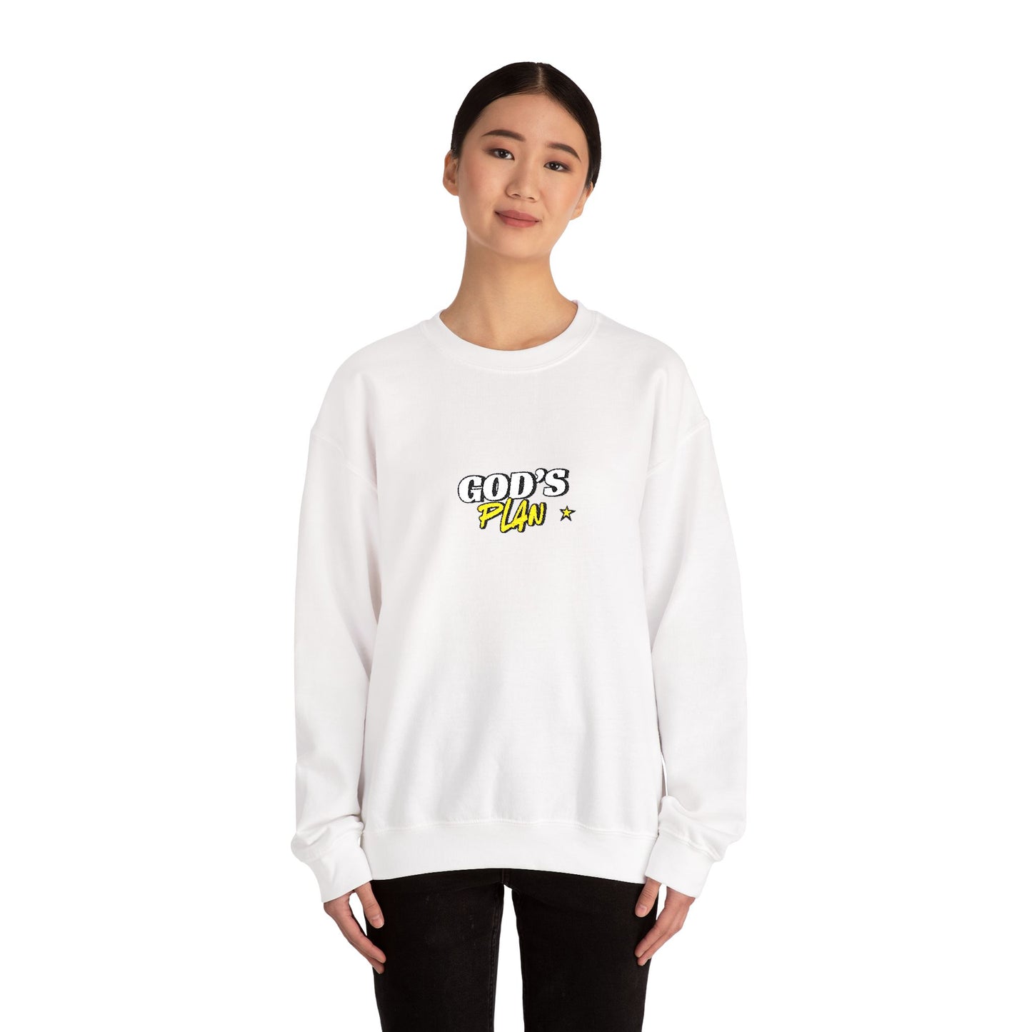 God's Plan Crewneck Sweatshirt, Cozy Unisex Sweatshirt, Inspirational Gift, Relaxed Fit, Everyday Casual Wear, Christian Apparel