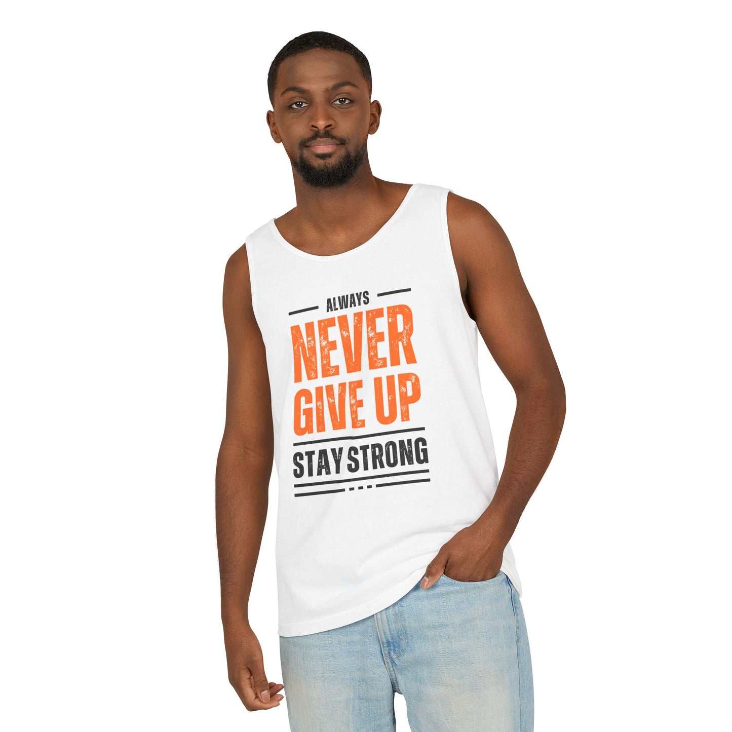 Motivational Tank Top, Fitness Apparel, Gift for Athletes, Workout Gear, Beachwear, Summer Essentials, Stay Strong
