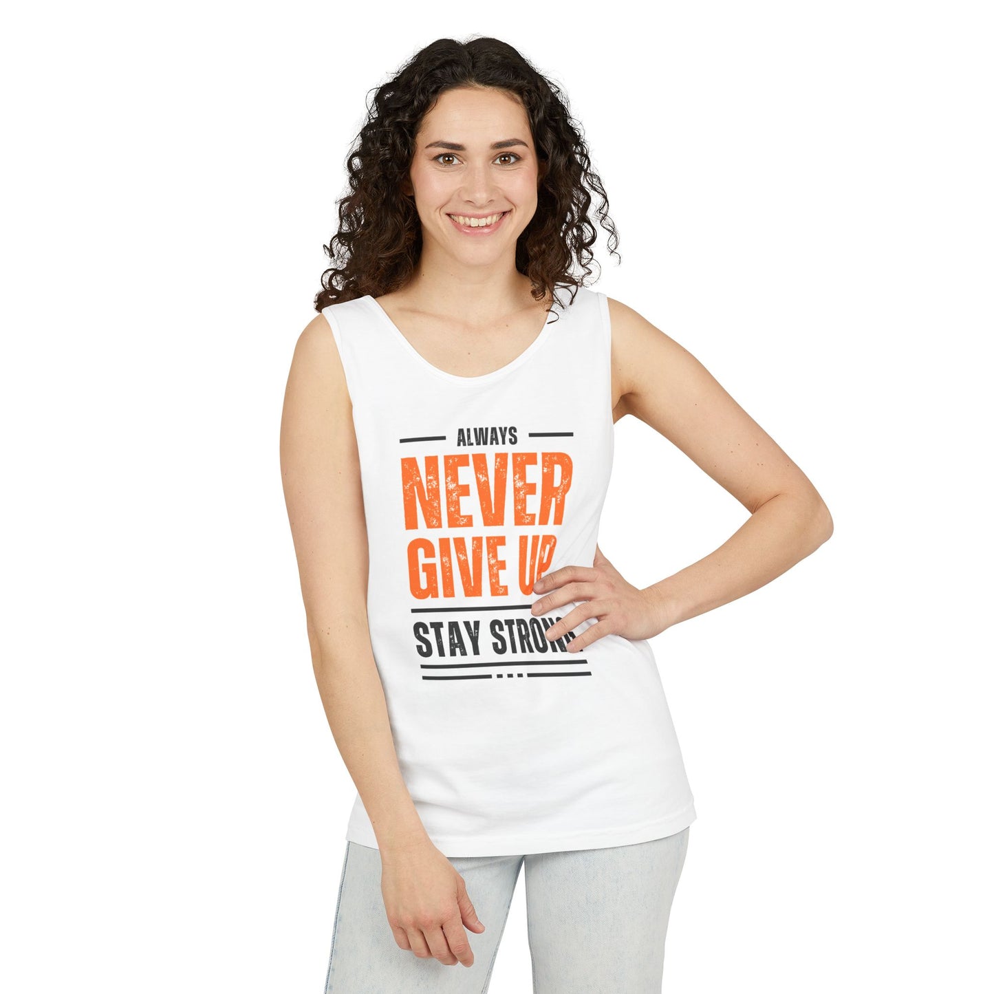 Motivational Tank Top, Fitness Apparel, Gift for Athletes, Workout Gear, Beachwear, Summer Essentials, Stay Strong