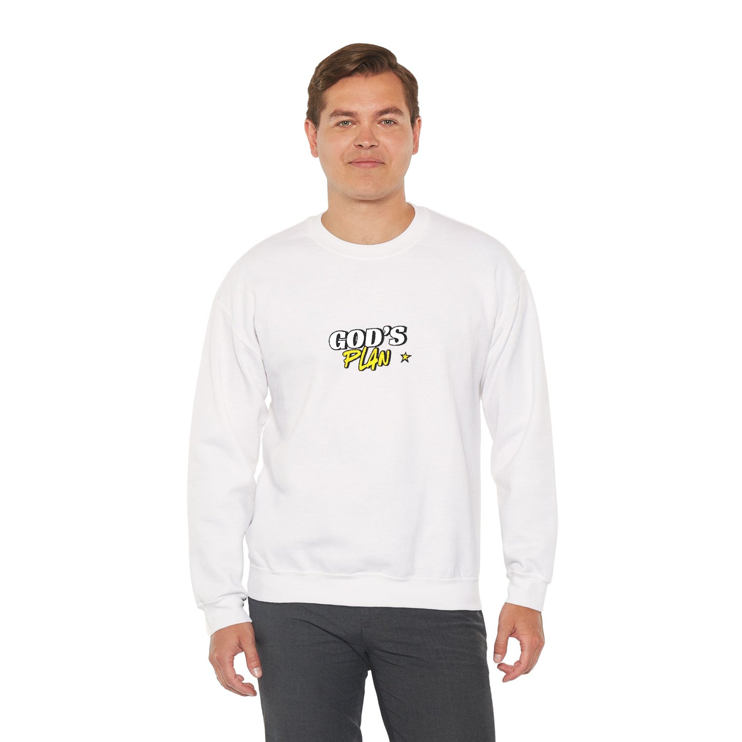 God's Plan Crewneck Sweatshirt, Cozy Unisex Sweatshirt, Inspirational Gift, Relaxed Fit, Everyday Casual Wear, Christian Apparel
