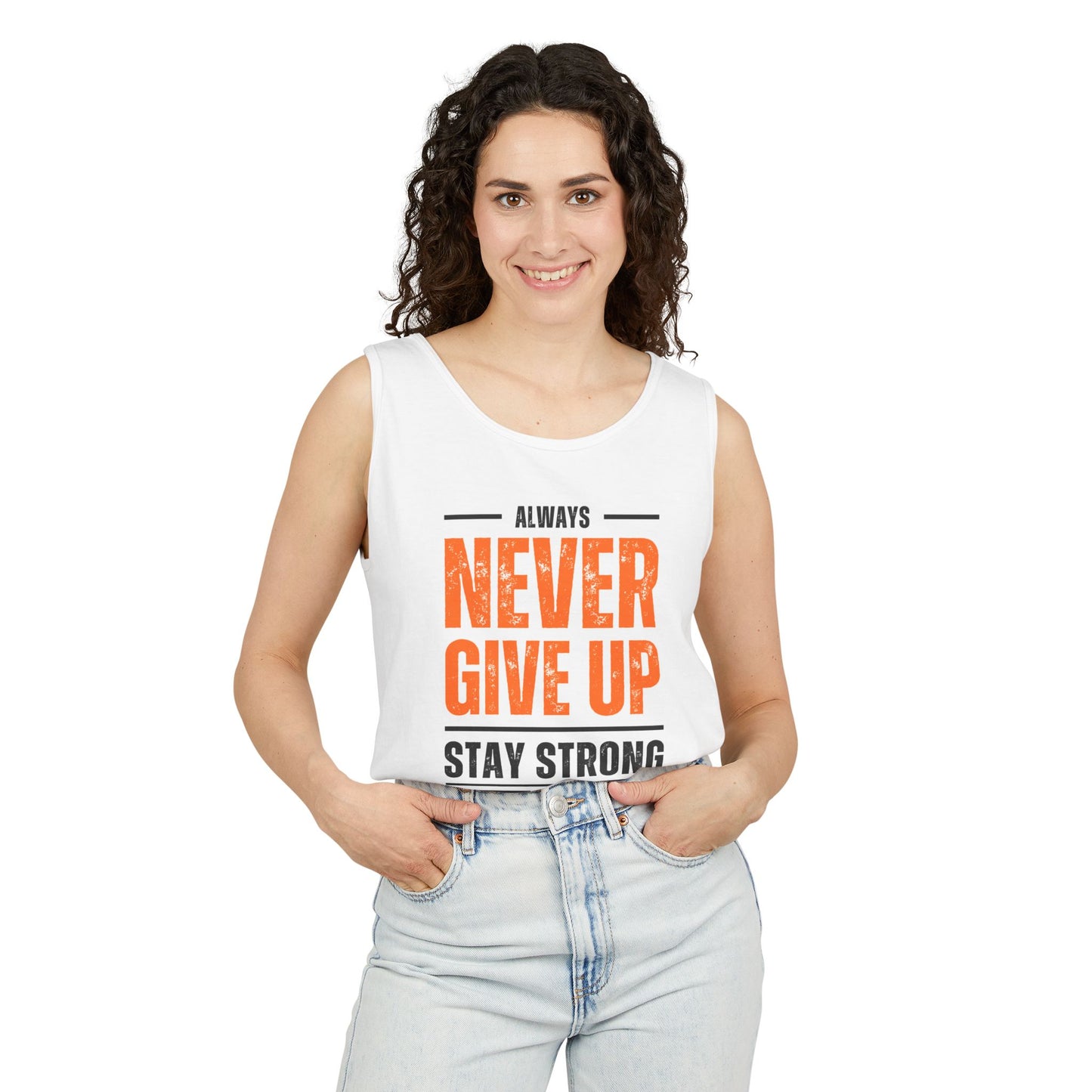 Motivational Tank Top, Fitness Apparel, Gift for Athletes, Workout Gear, Beachwear, Summer Essentials, Stay Strong