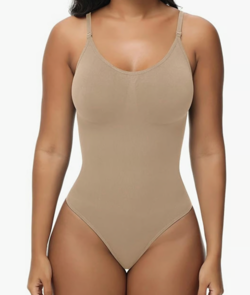 Bodysuit for Women Tummy Control Shapewear Body Shaper Seamless Spaghe