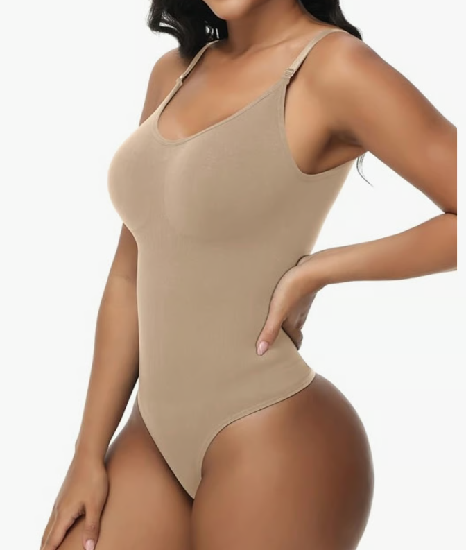 Bodysuit for Women Tummy Control Shapewear Body Shaper Seamless Spaghe