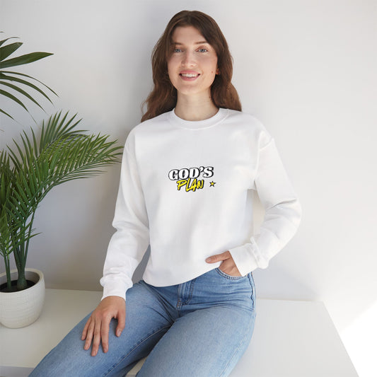 God's Plan Crewneck Sweatshirt, Cozy Unisex Sweatshirt, Inspirational Gift, Relaxed Fit, Everyday Casual Wear, Christian Apparel