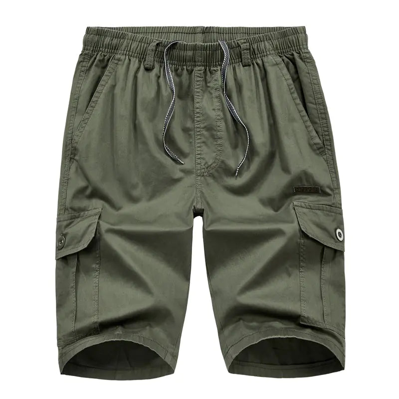 Plus Size Multi-pocket Elastic Casual Shorts