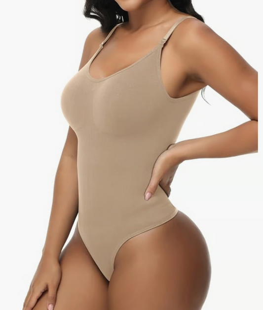 Bodysuit for Women Tummy Control Shapewear Body Shaper Seamless Spaghe